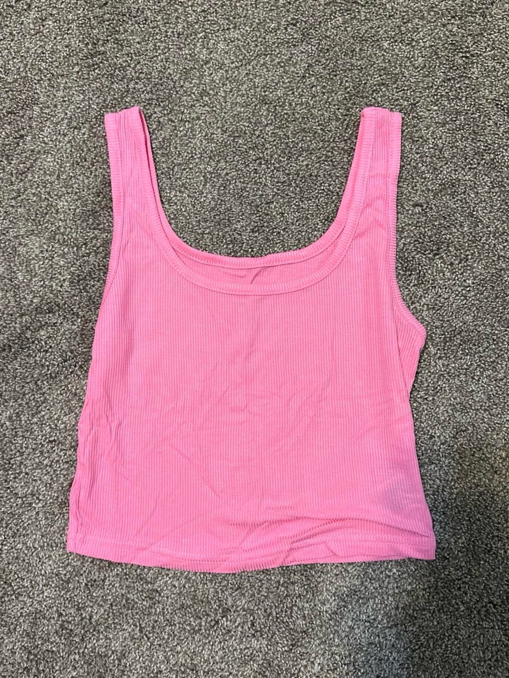 SHEIN Bubblegum Pink Ribbed Tank